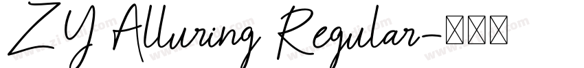 ZY Alluring Regular字体转换